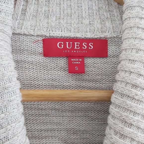 GUESS Shawl-Collared Button Front Cardigan Sweater - Picture 4 of 12